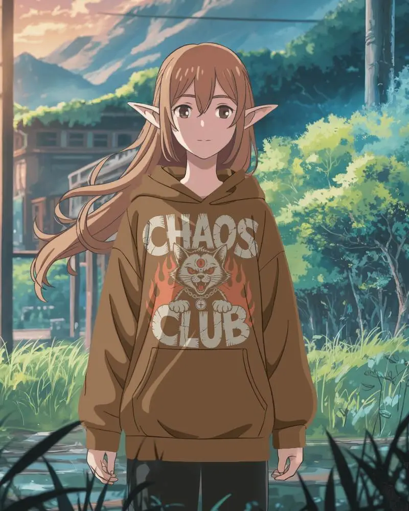 Premium Quality Minimalist Anime Hoodie Mockup Template For Apparel Brands Online Store And Designs