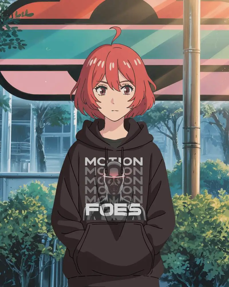 Cozy Casual Wear With Front Pocket Anime Hoodie Mockup Stylish Oversized Fit For All Seasons