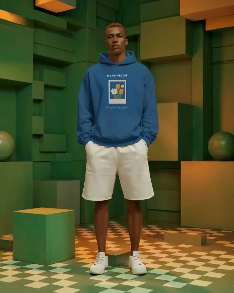 Premium Quality Unisex Hoodie Mockup For Modern Casual Clothing And Footwear Presentation