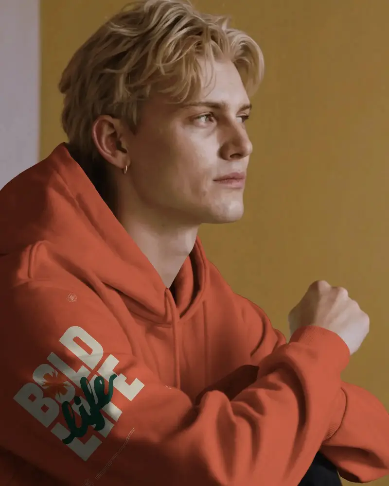 Premium Comfortable Urban Style Hoodie Mockup For Men With Adjustable Hood And Classic