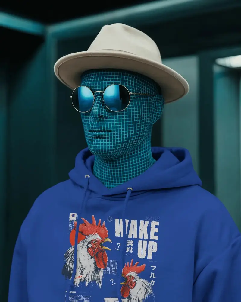 Streetwear Hoodie Mockup For Casual Fashion Branding And Custom Apparel Design Preview