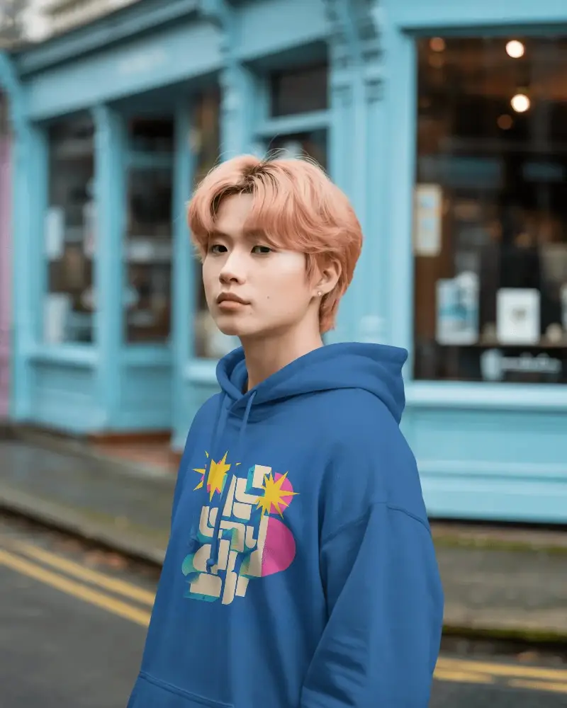 Urban Casual Streetwear Hoodie Mockup For Fashion Designs And Brand Promotion