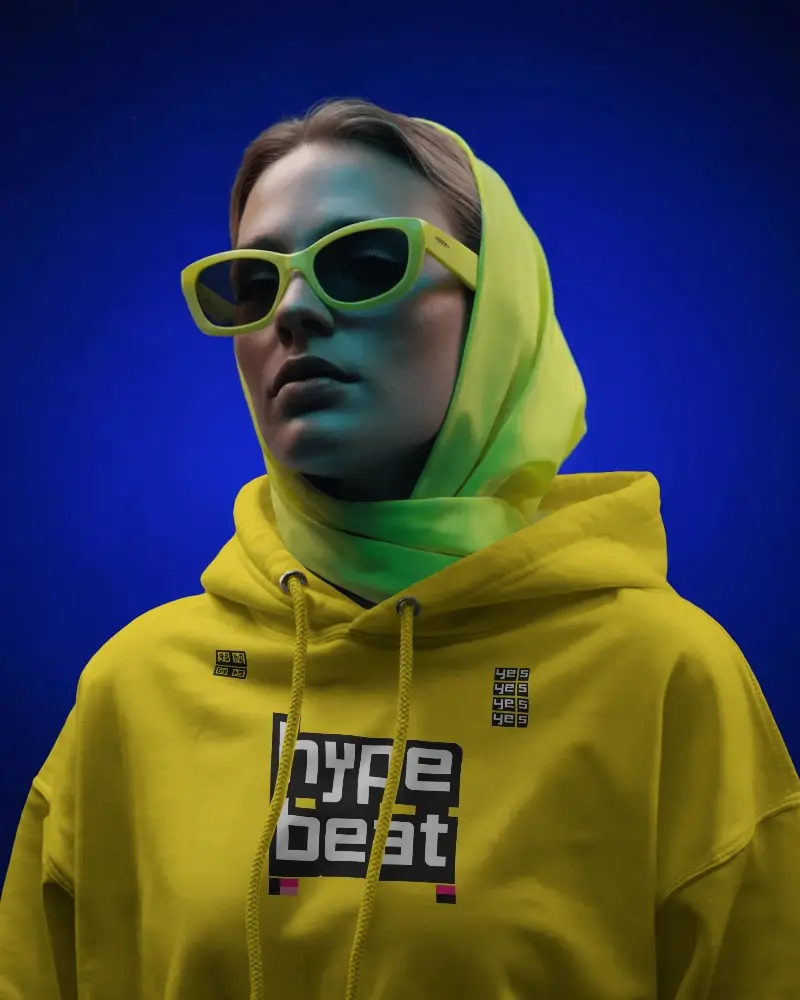 Urban Street Style Hoodie Mockup Oversized Fit Comfortable Wear Fashionable Mockup Design