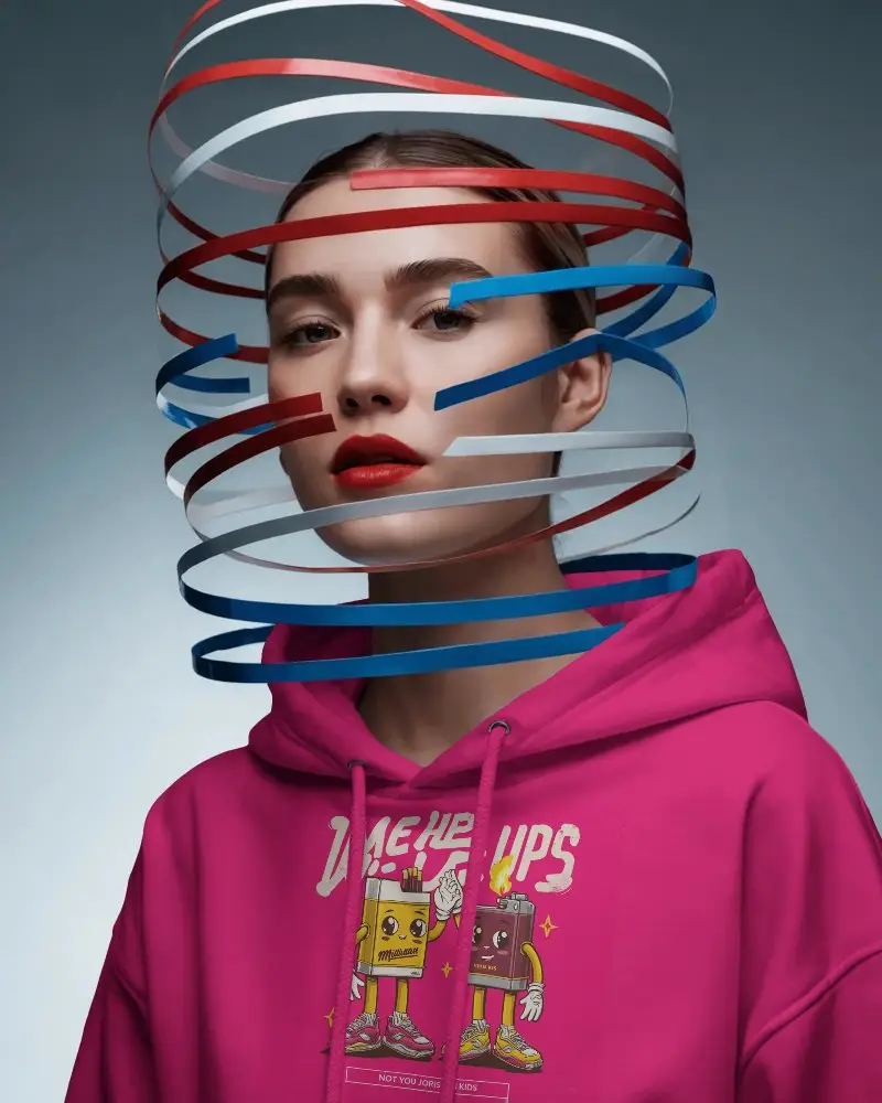 Stylish Soft Fabric Urban Hoodie Mockup For Creative Apparel Branding And Promotional Use