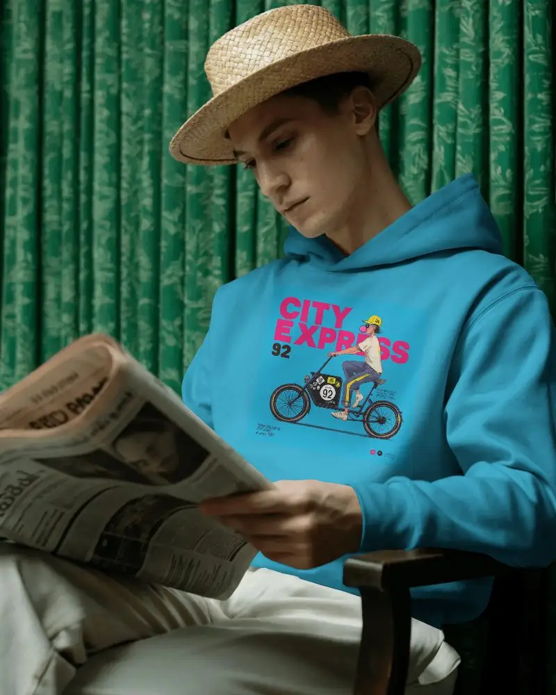 Lightweight Soft Fabric Hoodie Mockup For Men Perfect For Layering And Outdoor Activities