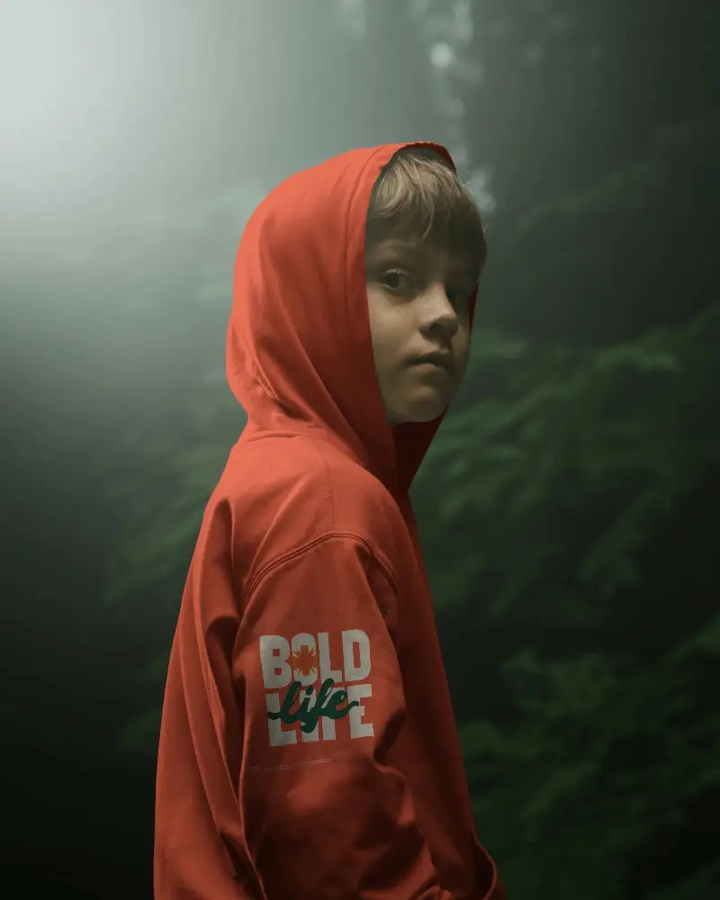 Stylish Comfortable Hoodie Mockup For Kids Perfect For Outdoor Adventures And Casual Wear