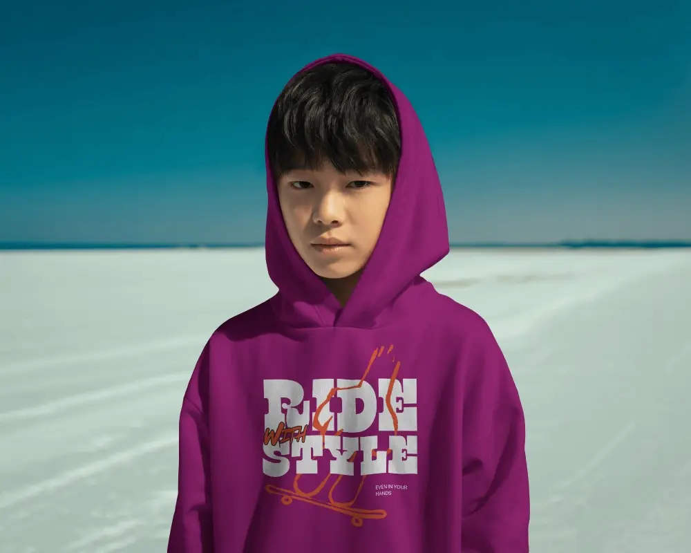 Streetwear Hoodie Mockup With Relaxed Fit And Comfortable Oversized Hood For Casual Outdoor Style