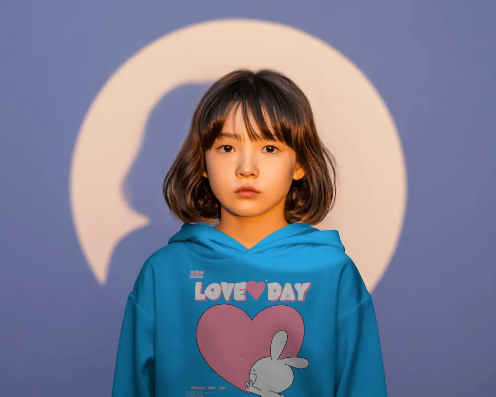 Cozy Comfortable Hoodie Mockup For Kids Winter Casual Wear Youth Fashion Ideal For Print Design