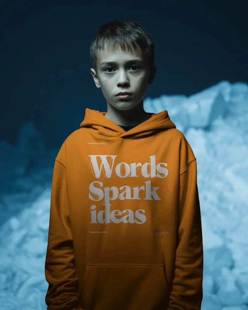 Youth Casual Hoodie Mockup Apparel Stylish Comfortable Fashionable Everyday Wear Modern Trend