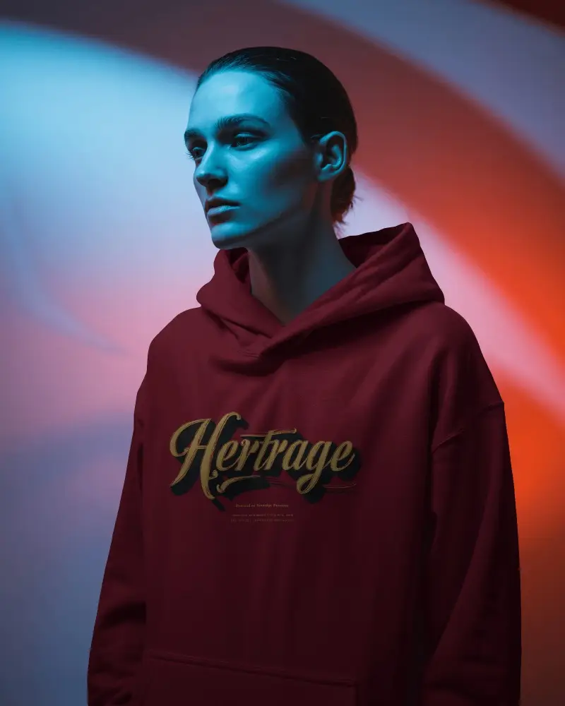 Stylish Minimalist Hoodie Mockup For Casual Streetwear Fashion Modern Unisex Apparel