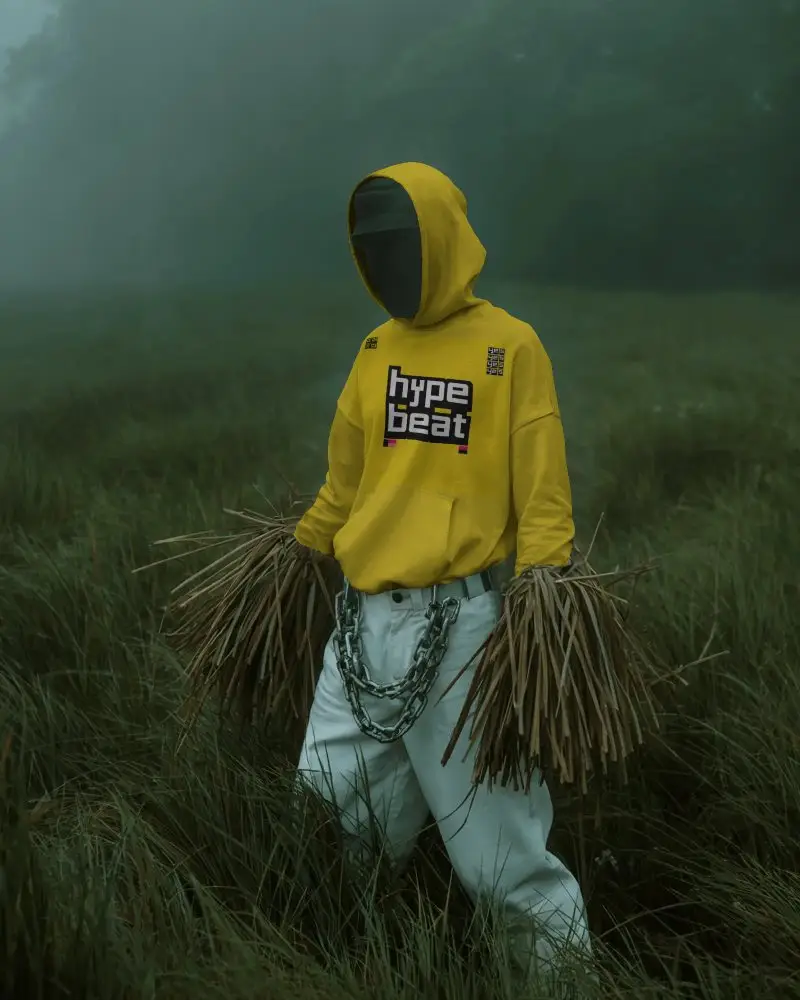 Oversized Hoodie Mockup With Relaxed Fit And Pocket For Stylish Modern Wardrobe Essential