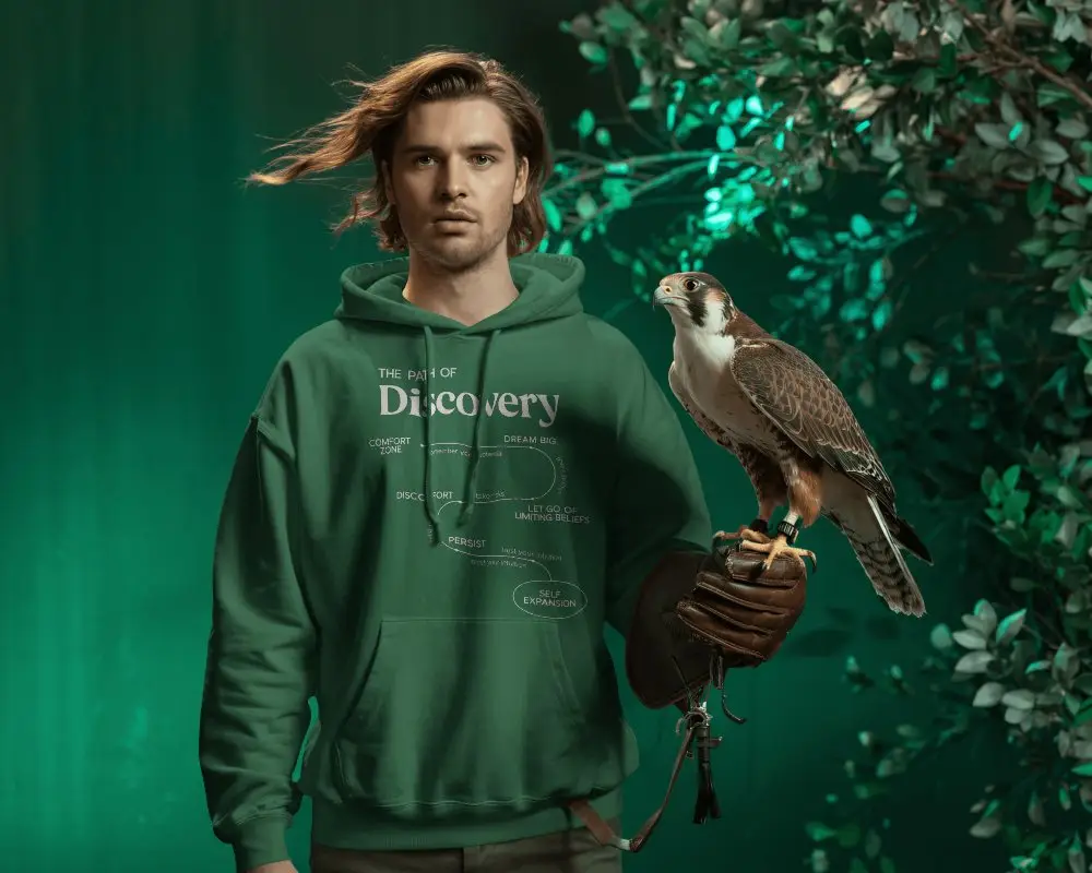 Comfortable Relaxed Fit Hoodie Mockup For Men With Durable Fabric And Adjustable Hood For Style