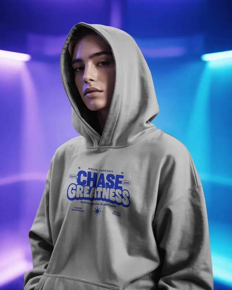 Stylish Minimalist Hoodie Mockup For Casual Wear Modern Urban Streetwear Essentials Comfort Fit