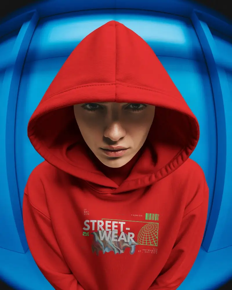 Stylish Minimalist Hoodie Mockup Design Featuring Soft Fabric For Warmth And Easy Movement