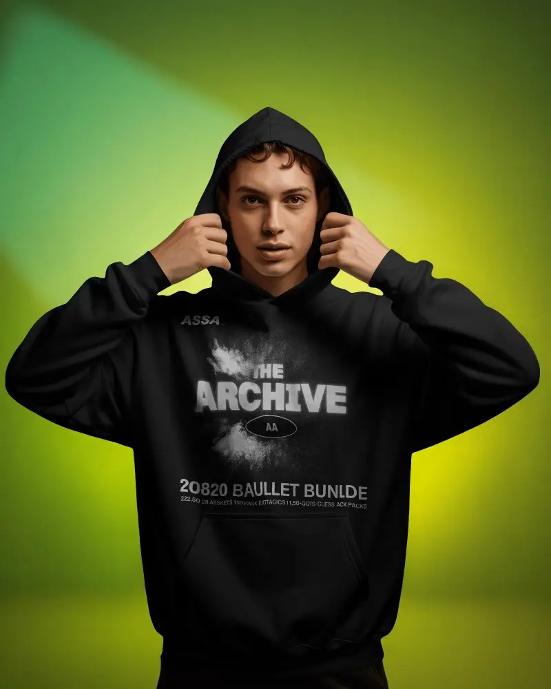 Comfortable Hoodie Mockup For Men Casual Wear Stylish Design Urban Clothing Apparel