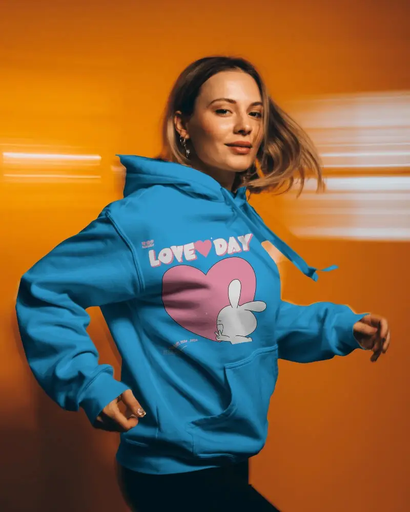 Stylish Comfortable Hoodie Mockup Adjustable Drawstrings Front Pocket For Cozy Wear