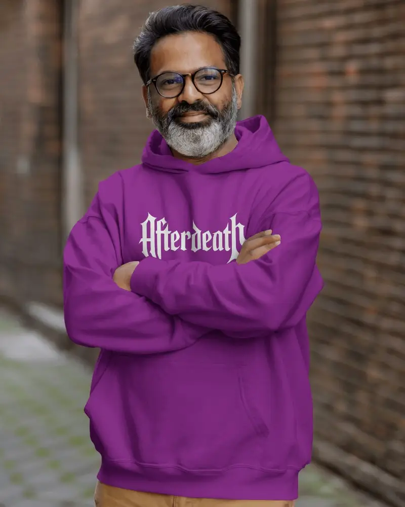 Cozy Casual Hoodie Mockup For Men With Glasses Stylish Urban Street Fashion Wear