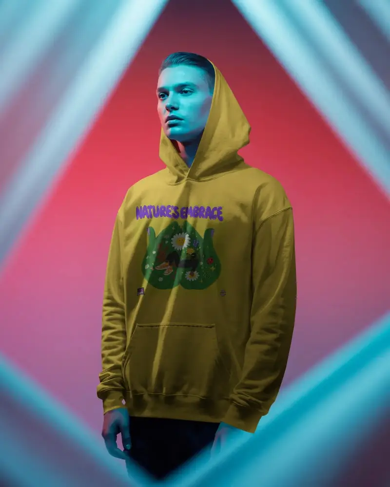 Modern Minimalist Urban Hoodie Mockup With Clean Lines And Comfortable Fit For Branding