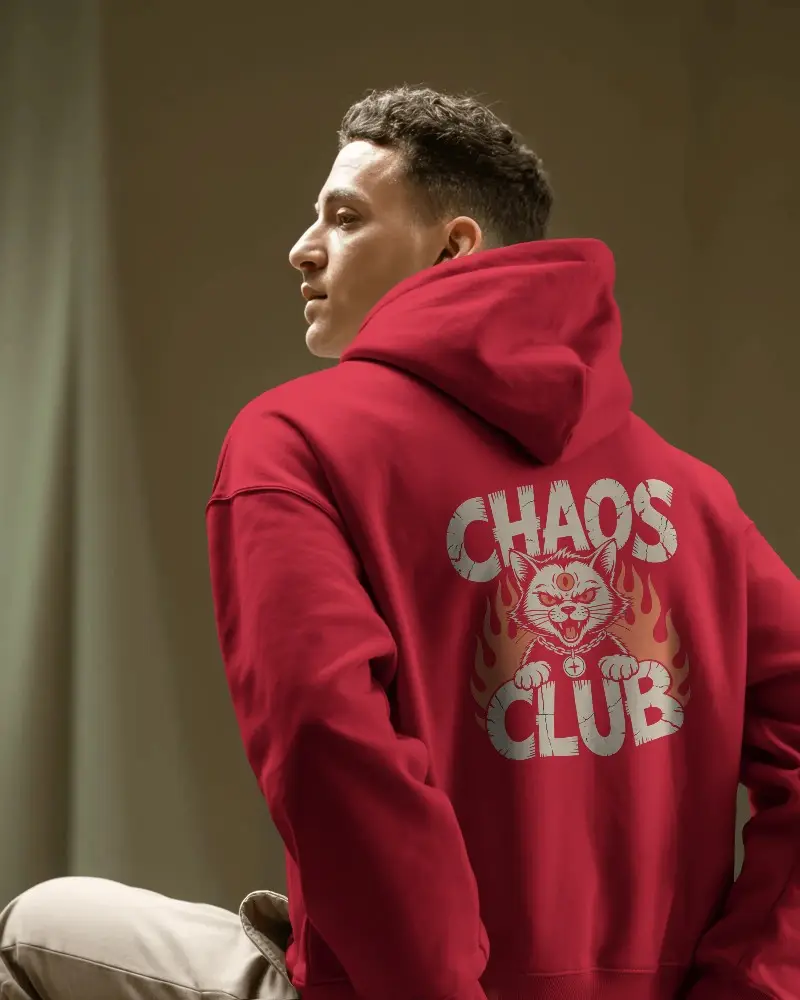 Relaxed Fit Pullover Hoodie Mockup With Adjustable Hood For Modern Urban Style And Comfort