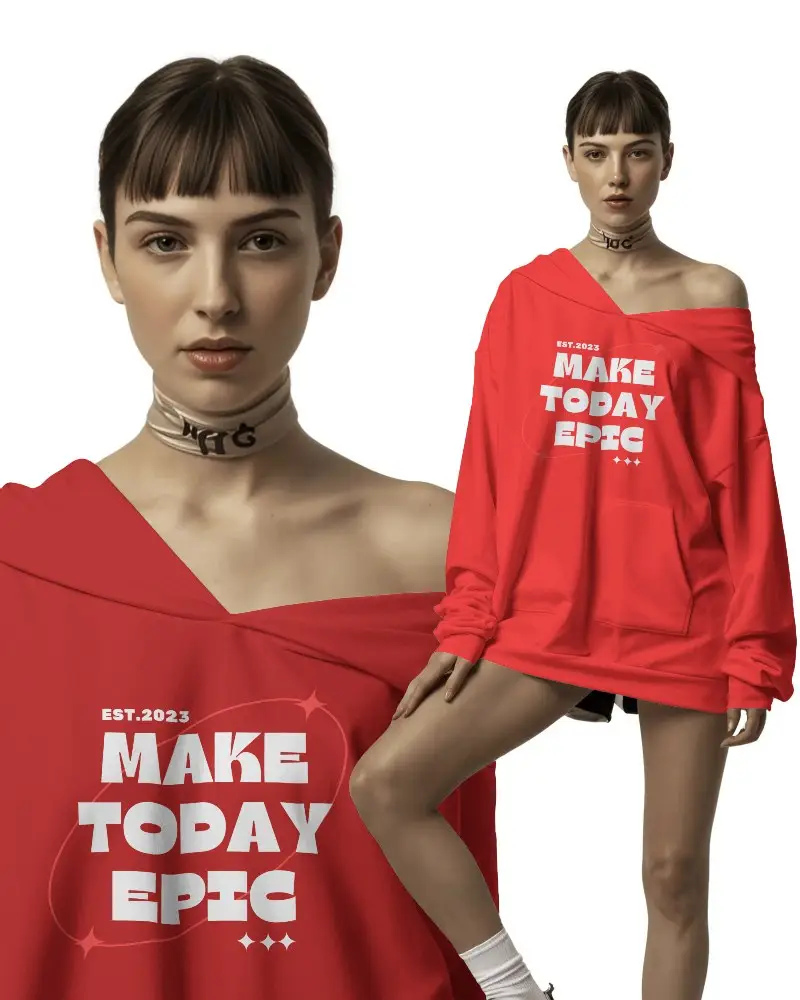 Trendy Loose Fit Womens Hoodie Mockup For At Home Relaxation Or Casual Day Outfits