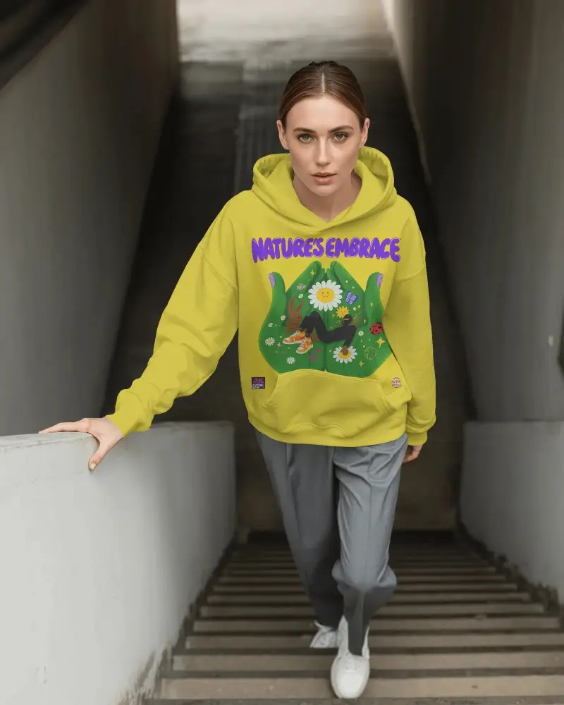 Comfortable Loose Fit Hoodie Mockup Kangaroo Pocket For Casual Everyday Wear And Street Style