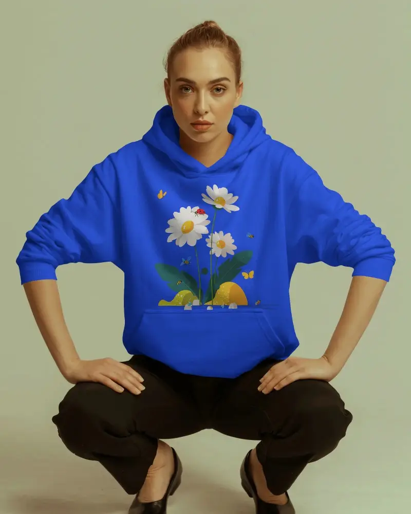 Trendy Basic Hooded Mockup With Ribbed Cuffs Perfect For Daily Casual Outfits