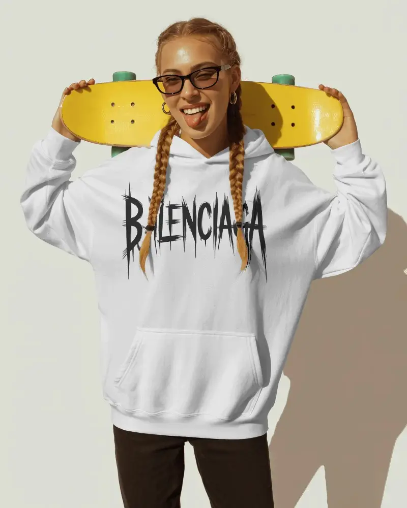 Trendy Women Hoodie Mockup With Oversized Fit And Hood For Streetwear And Activewear Apparel