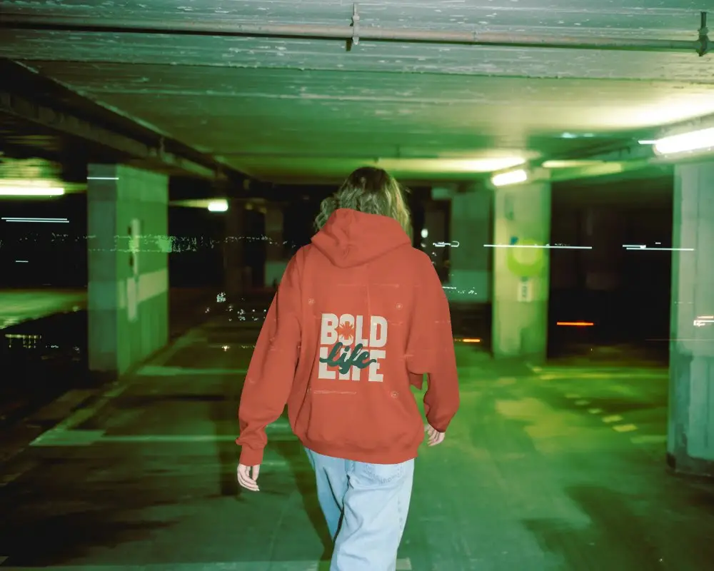 Urban Casual Hoodie Mockup For Modern Streetwear Brand Promotion And Fashion Catalog