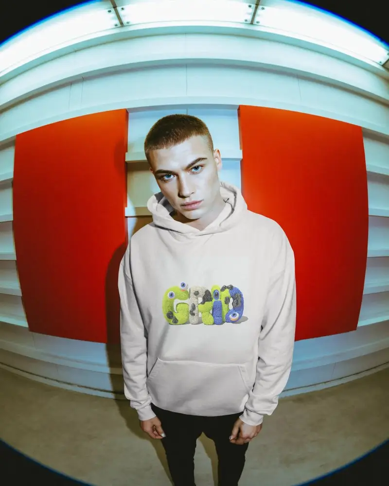 Urban Streetwear Hoodie Mockup Flat Front View For Casual Apparel Designs And Branded Merchandise