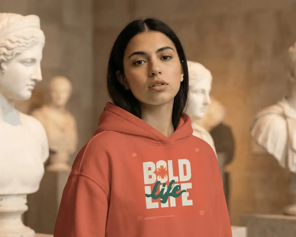 Premium Hoodie Mockup For Women Minimalist Style Urban Casual Wear Comfortable And Versatile Design