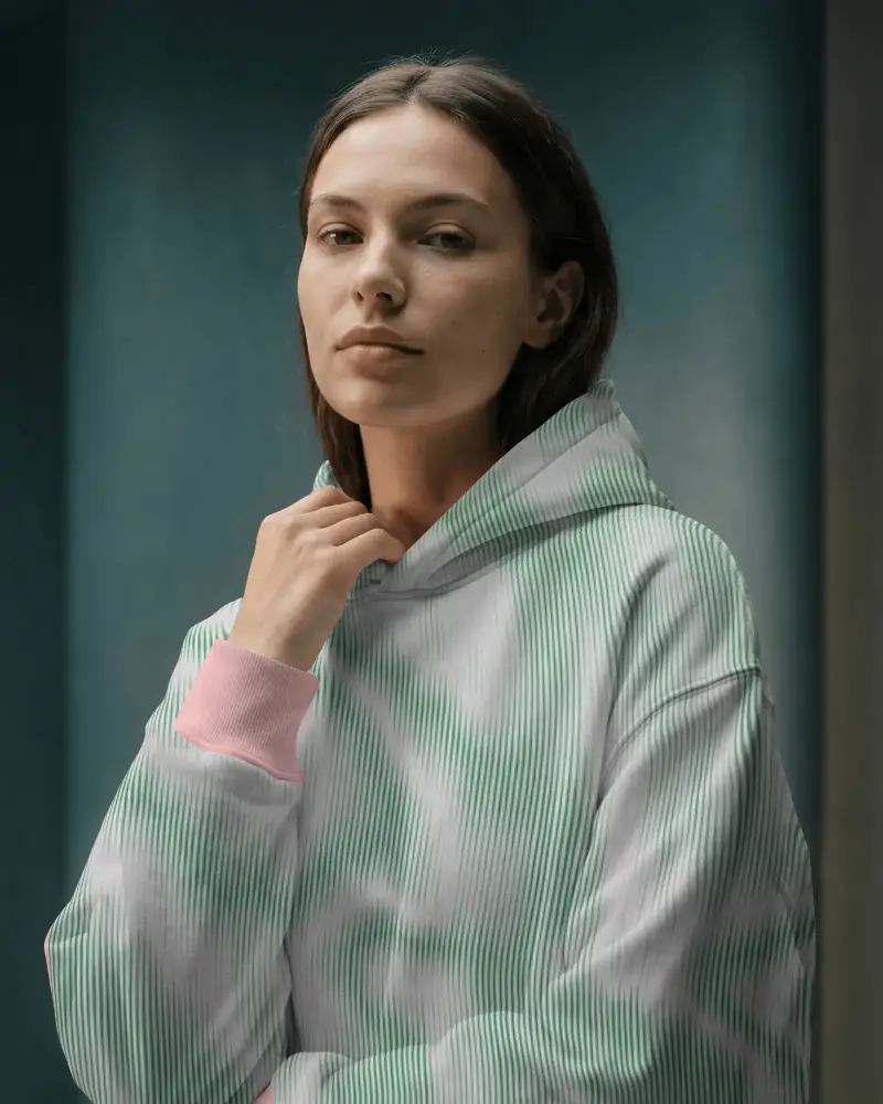 Comfortable Soft Fabric Hoodie Mockup Casual Wear Perfect For Layering And Chilly Days