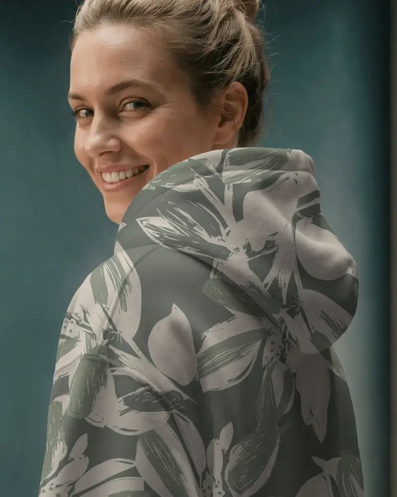 Modern Hoodie Mockup Featuring Large Hood And Durable Fabric For Lasting Use