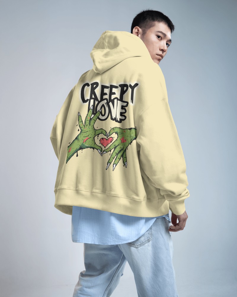 Aesthetic Hoodie Mockup Cool Tone Back View With Eye Catching Design
