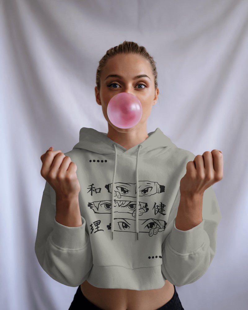 Anime Inspired Hoodie Mockup Minimalist Black Illustration On Muted Tone