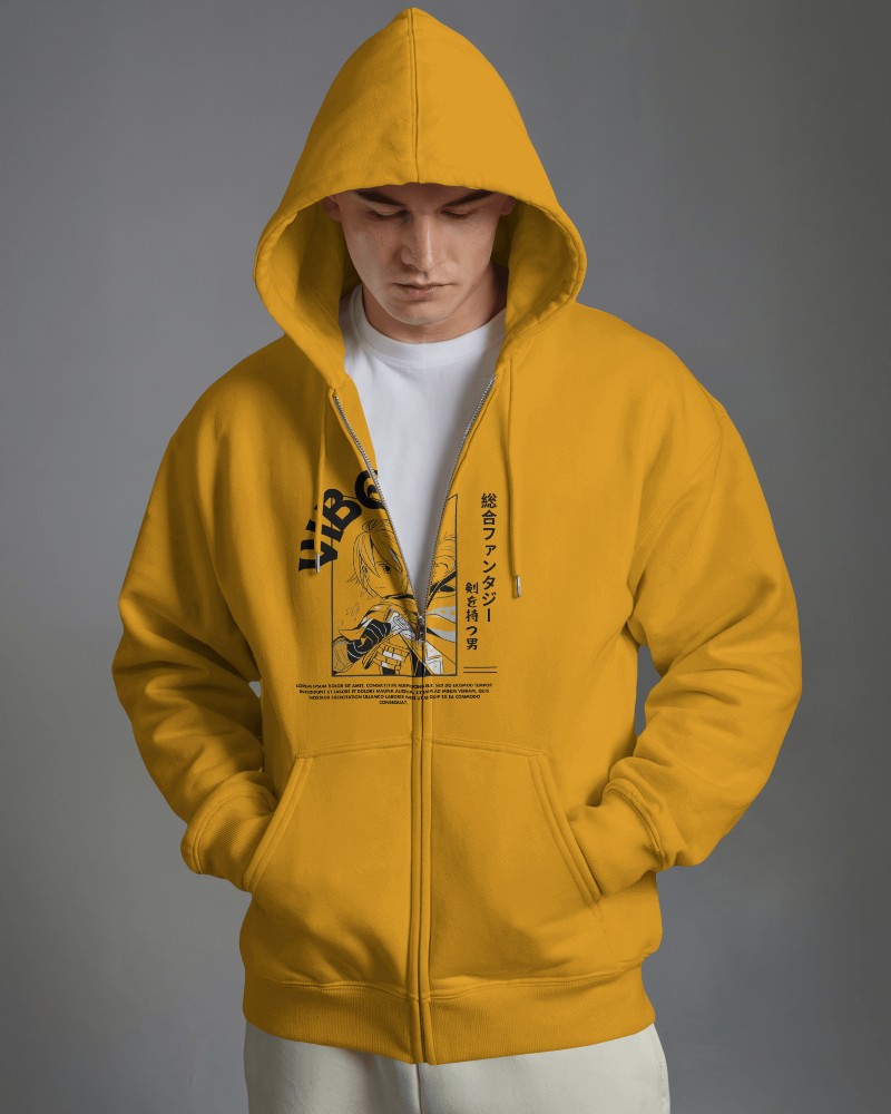 Urban Casual Yellow Hoodie Mockup Male Model With Drawstrings Modern Fashion Look
