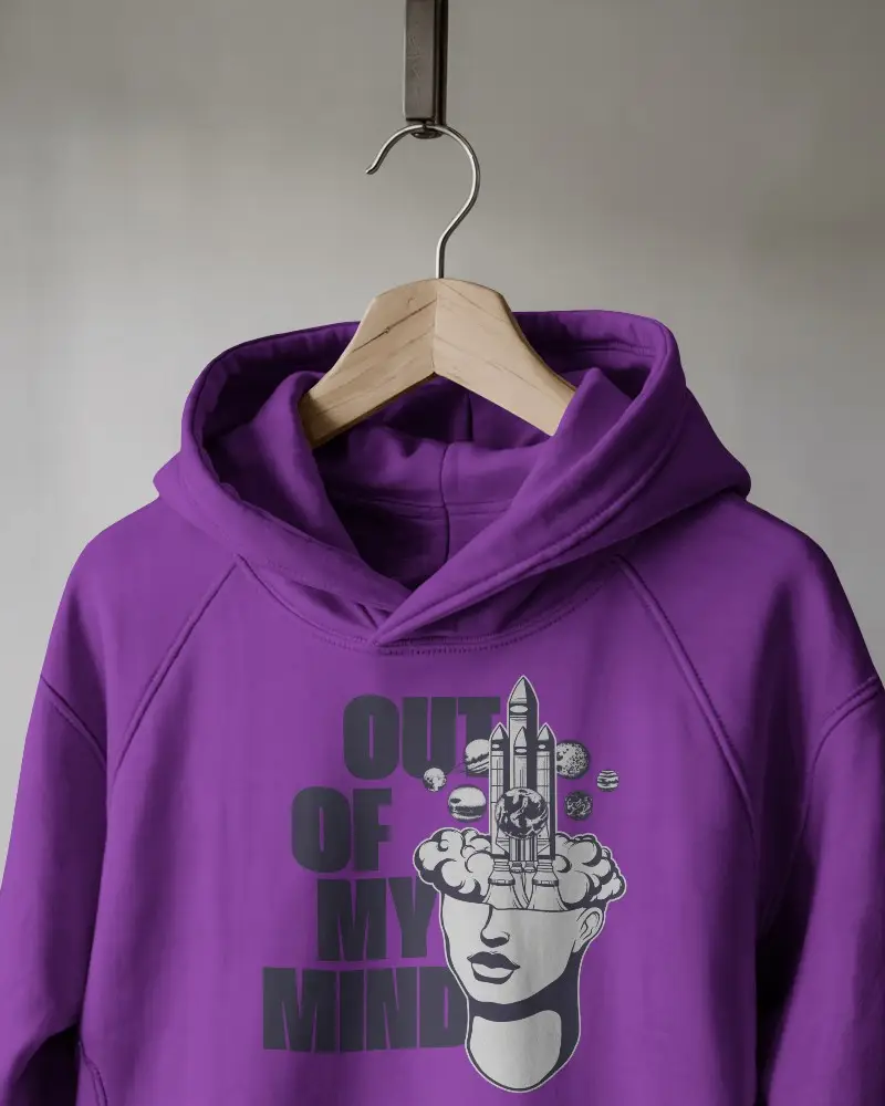 Sunset Glow Hoodie Mockup Model Standing On Rooftop Cityscape Backdrop Urban And Dreamy Vibes