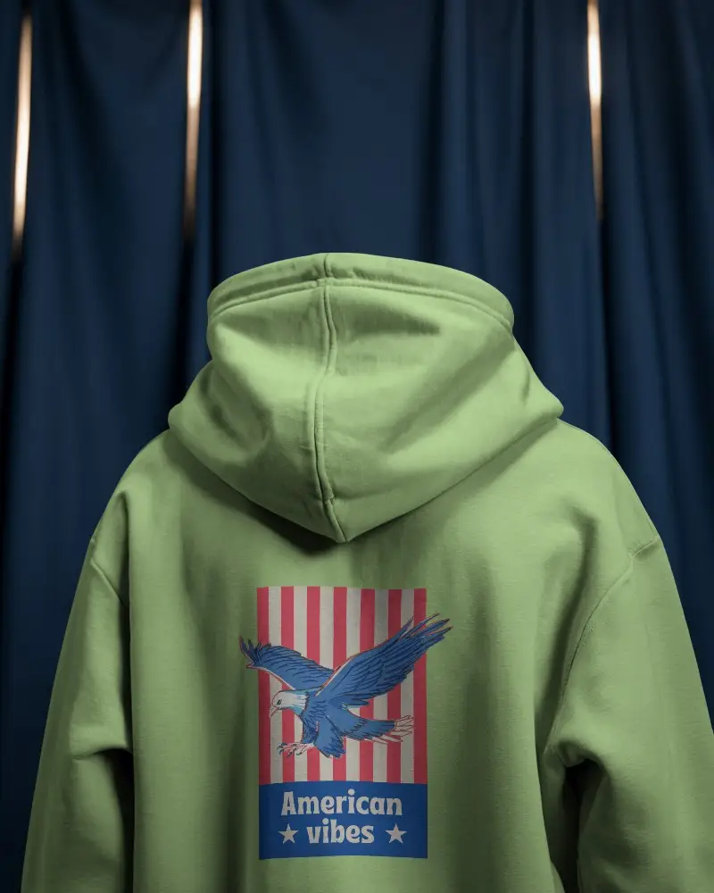 Vintage Wash Hoodie Mockup Crumpled On Wooden Table With Analog Camera Casual Retro Vibes