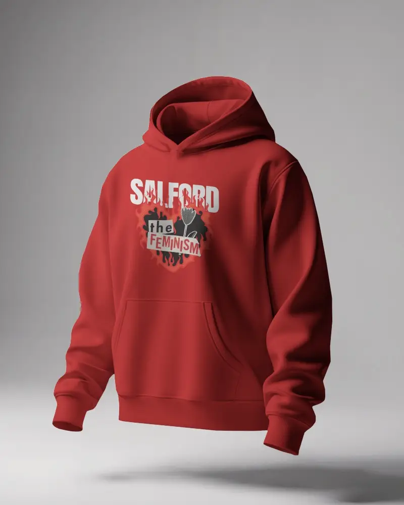 Floating White Hoodie Mockup Front View Clean Light Grey Background Minimalist Studio Lighting Soft Shadows Design Center Chest