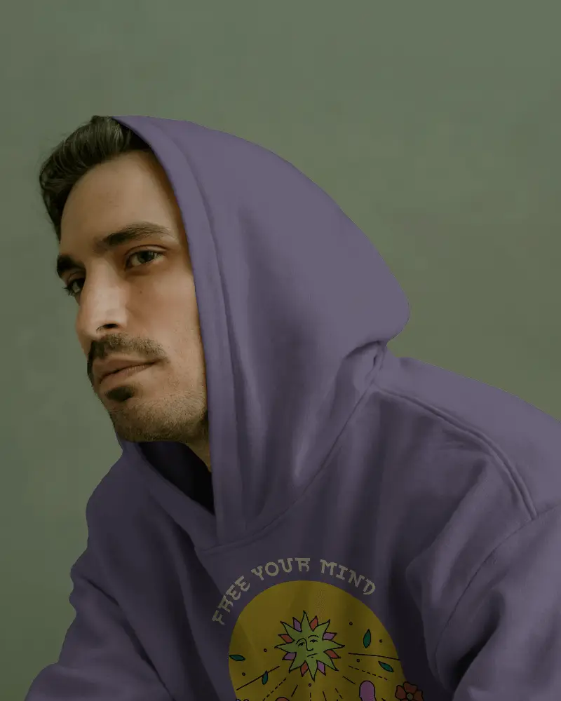 Side Profile Hoodie Mockup For Modern Minimalist Fashion Brand