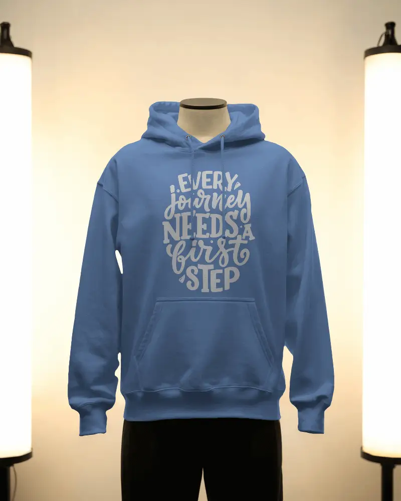 Front View Hoodie Mockup With Even Lighting And Neutral Background
