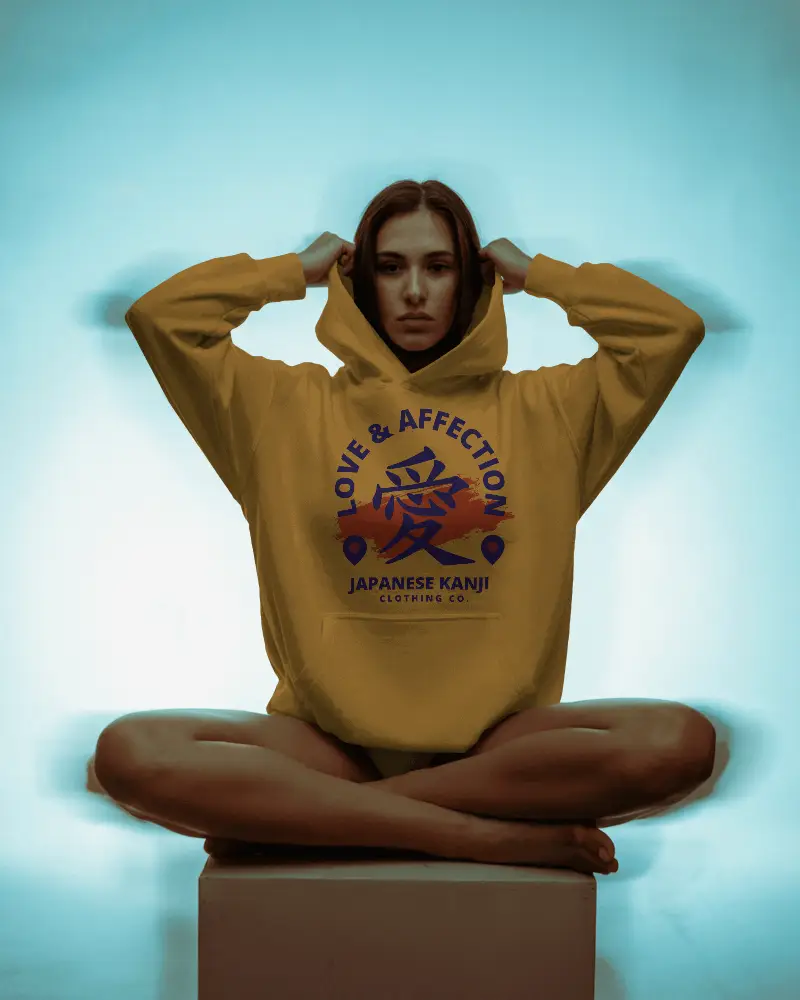 Relaxed Yoga Inspired Hoodie Mockup With Soft Backlit Studio Lighting