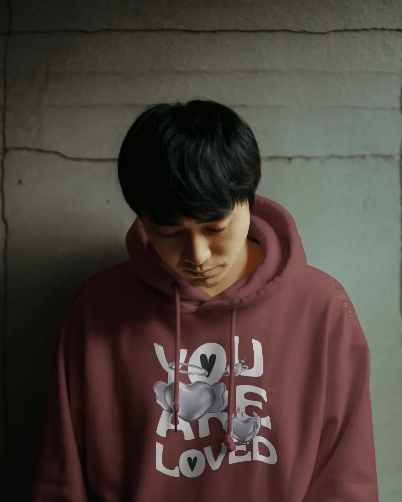 Calm Concrete Wall Hoodie Design Mockup Soft Light Expression