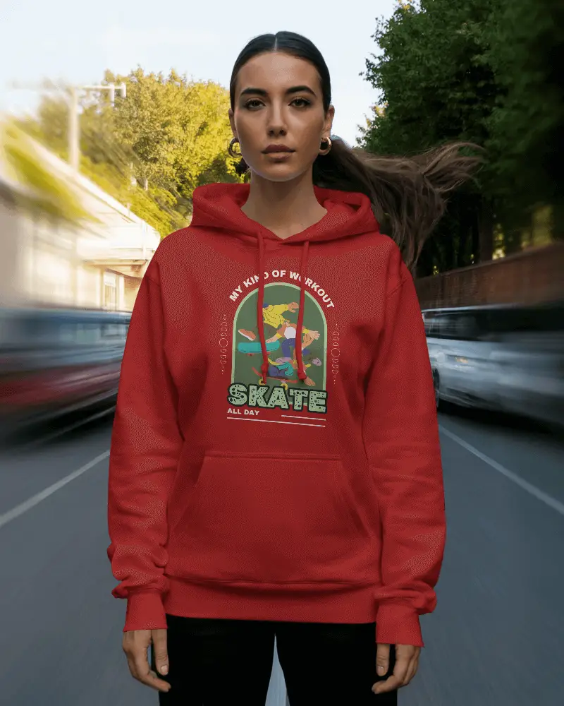 Womens Relaxed Fit Premium Hoodie Mockup For Streetwear Fashion Brand Promotion