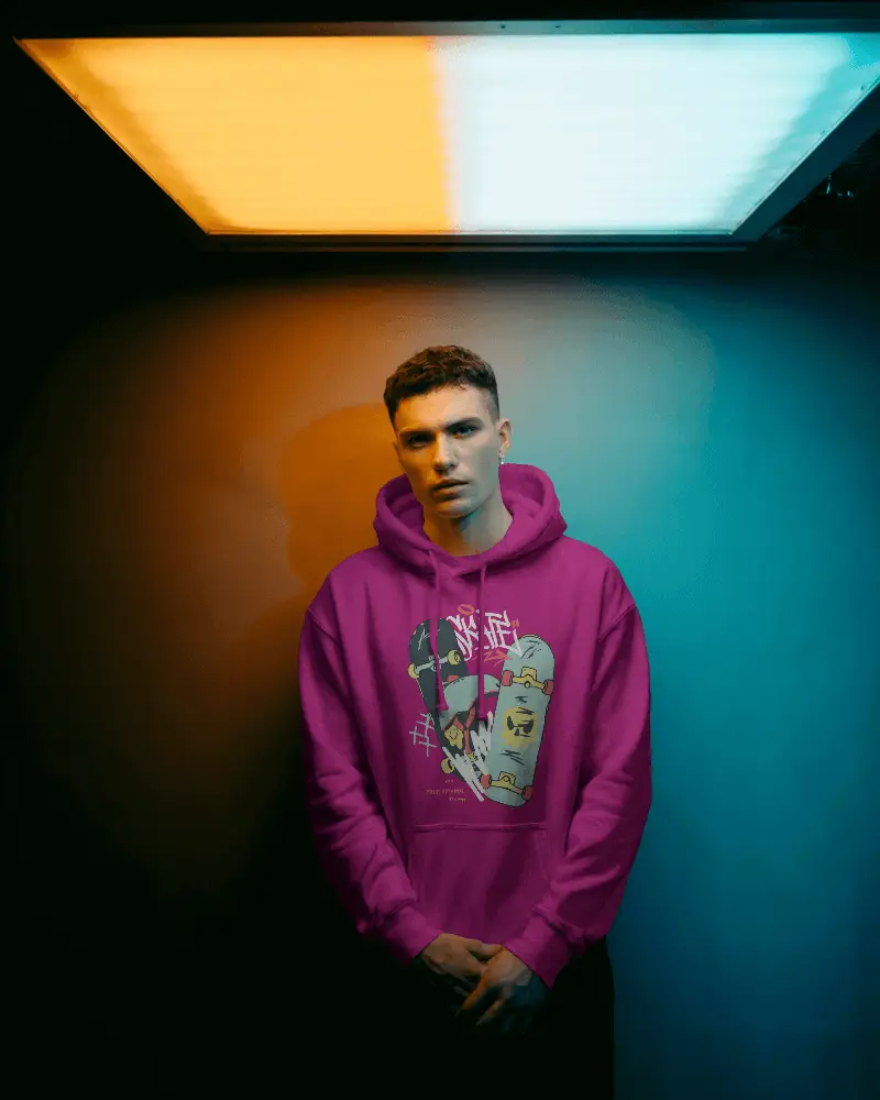 Stylish Minimalist Zip Up Hoodie Mockup Showcasing Contemporary Apparel Design Trends