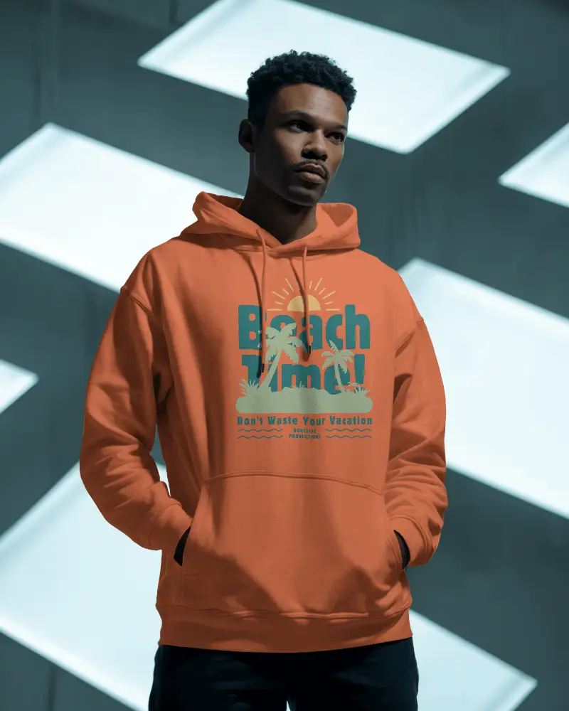 Urban Comfort Fit Hoodie Mockup For Advertising Casual Wear Designers Showcase Collection