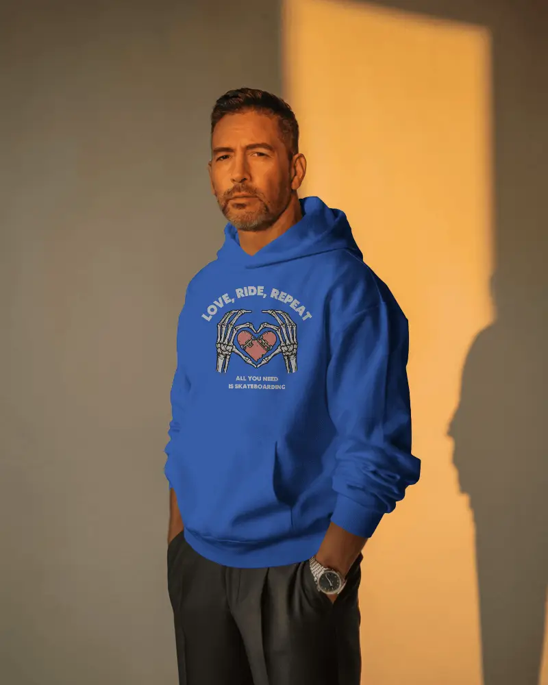 Men Relaxed Fit Hoodie Mockup With Kangaroo Pocket For Casual Streetwear Designs