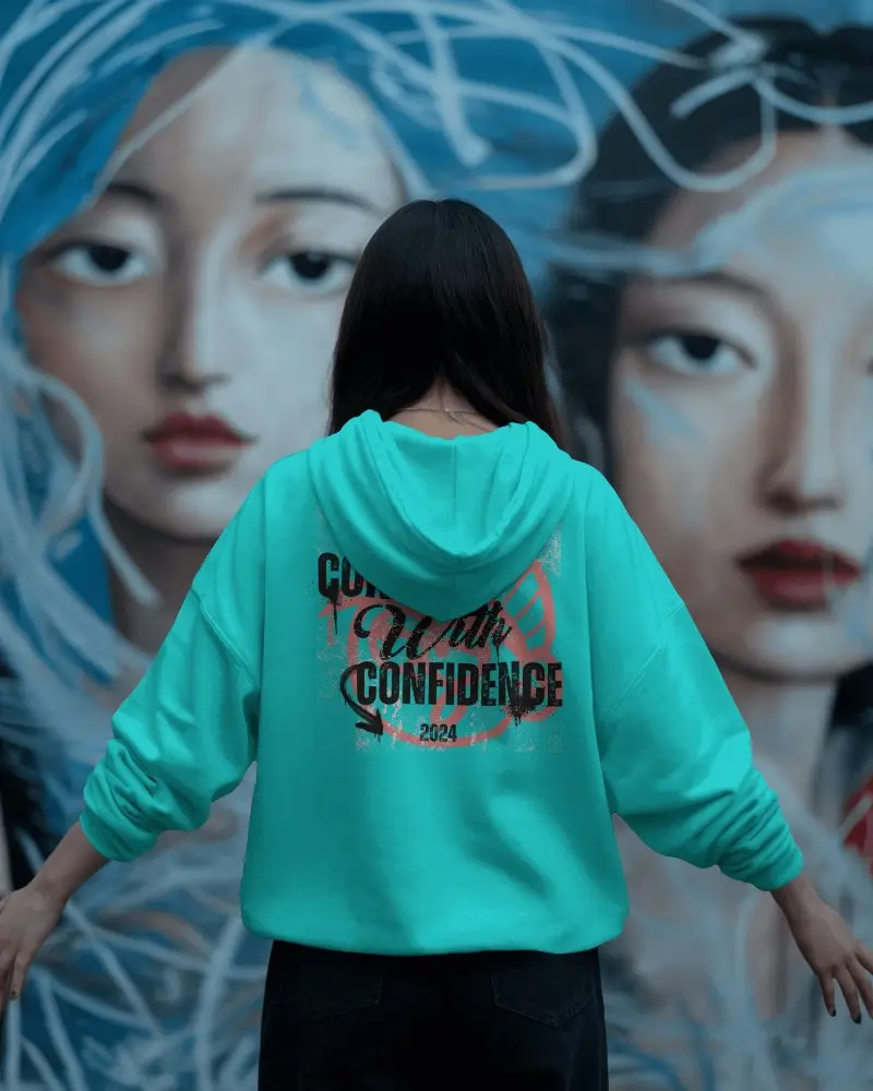 Urban Casual Hoodie Mockup Back View Soft Material Comfortable Everyday Outfit