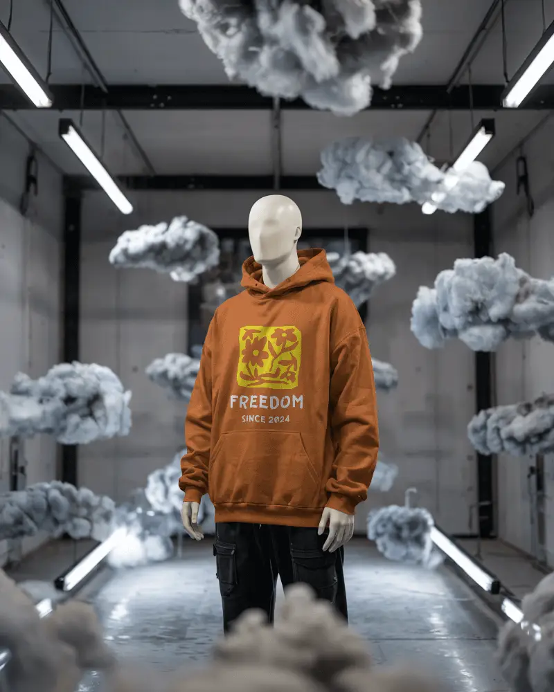 Comfortable Loose Fit Hoodie Mockup For Men Soft Fabric Casual Wear Perfect For Everyday Style