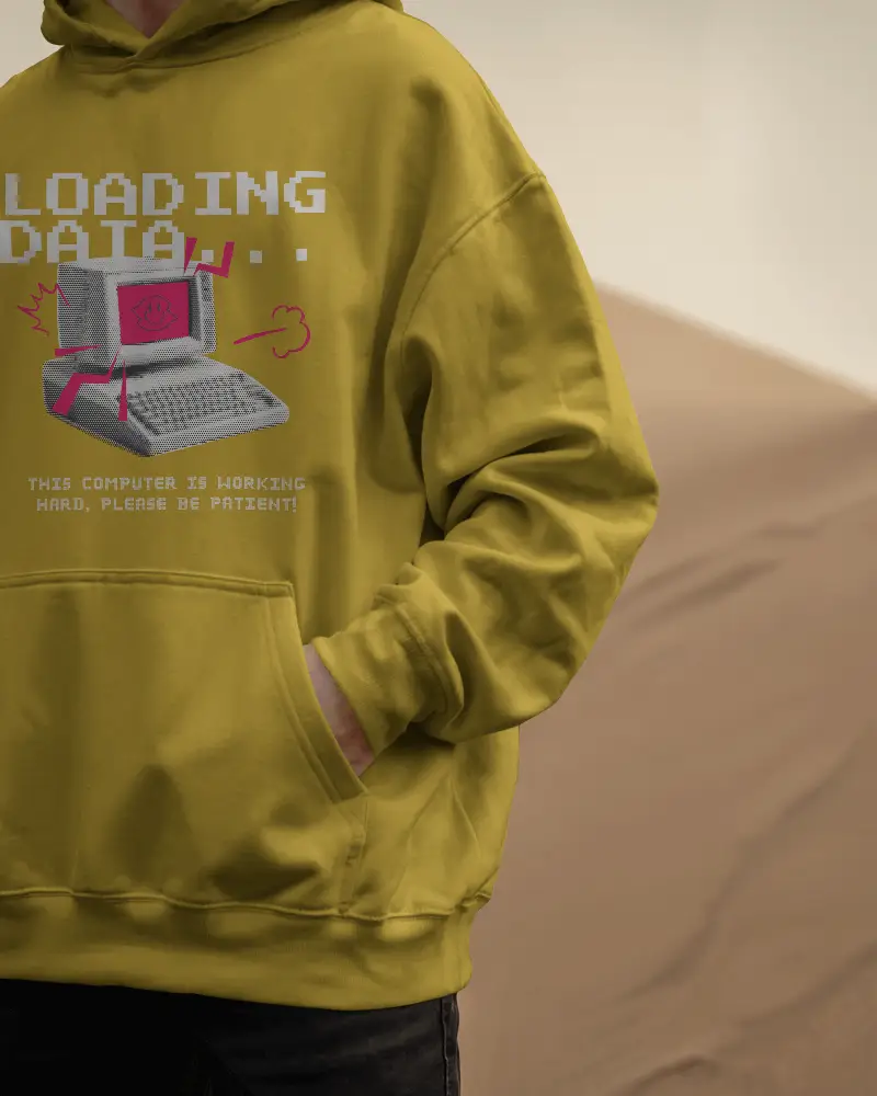 Relaxed Fit Stylish Hoodie Design Mockup For Fashion Marketing And Web Promotion