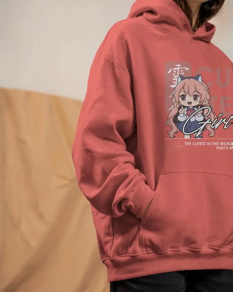 Oversized Hoodie Mockup Showcasing Comfortable Relaxed Fit With Basic Front Pouch Pocket Style